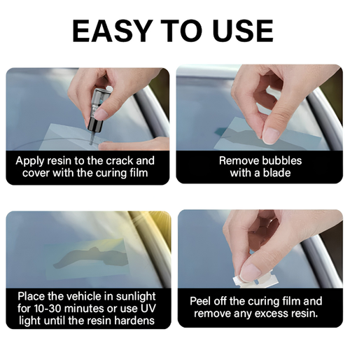 Jessewi GlassFix — Windshield Chip & Crack Repair Kit